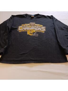 OVB Old Varsity Brand Men 2007 National Champions LSU Tigers Blue Shirt L